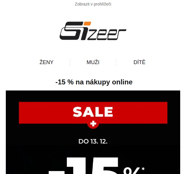Sizeer: -15 % na online nákupy – březen 2026 | Nuslet.cz