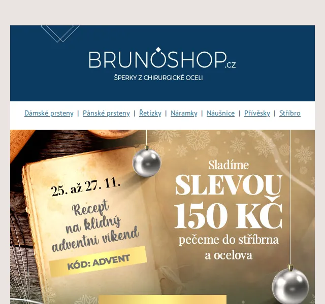 BRUNOshop.cz: Šperky se slevou 150 Kč – červen 2026 | Nuslet.cz