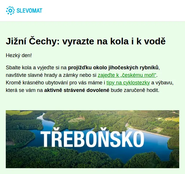 Slevomat: TOP hotely z jihu Čech – červen 2026 | Nuslet.cz