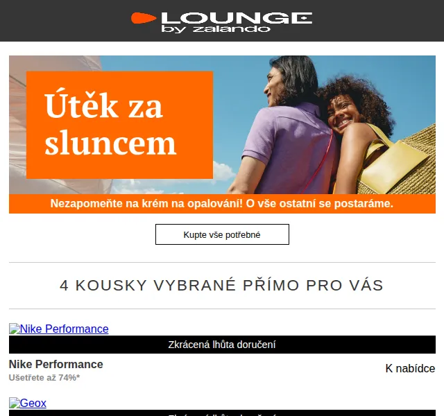 Lounge by Zalando: Letní výprodej Nike, Geox a YAS se slevou až 75 % – červen 2026 | Nuslet.cz