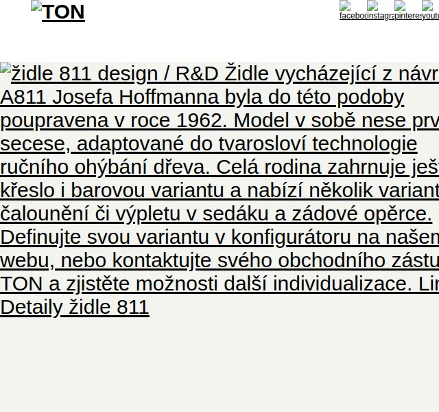Ton: Ikonická židle 811 v esenci – červen 2026 | Nuslet.cz