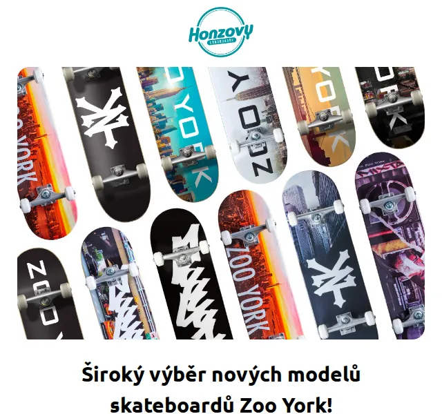 Honzovy Longboardy: Nové skateboardy Zoo York – červen 2026 | Nuslet.cz