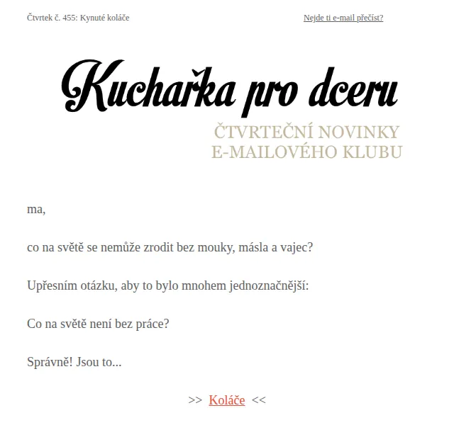 Florentýna - Kuchařka pro dceru: Kynuté koláče – červen 2026 | Nuslet.cz