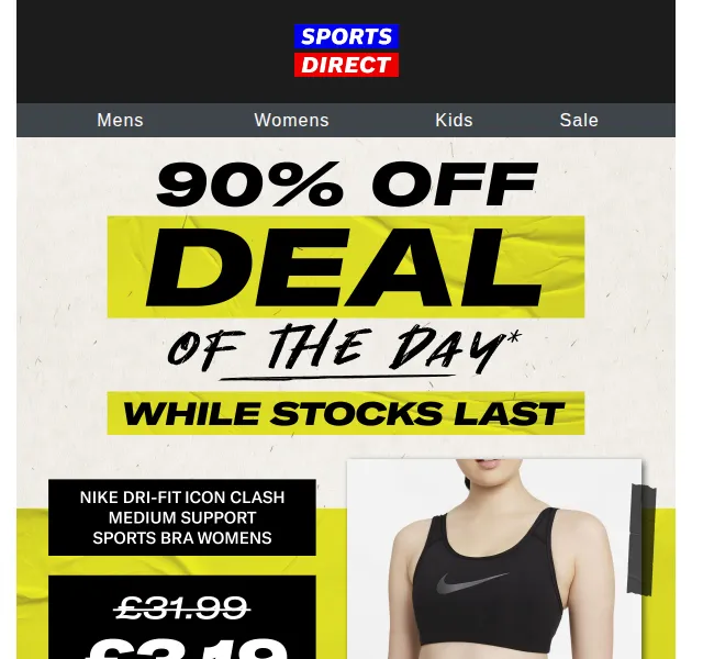Sportsdirect: Nike Icon Clash sportovní podprsenka za 79 Kč – červen 2026 | Nuslet.cz