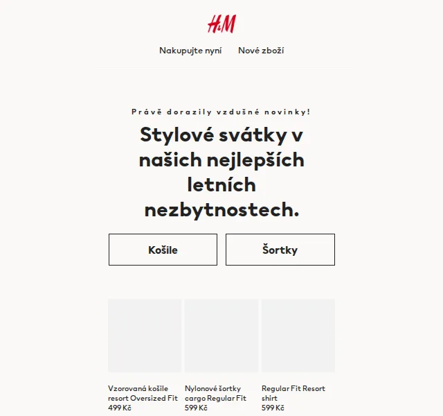 H&M Fashion: Letní košile a šortky od 349 Kč – červen 2026 | Nuslet.cz