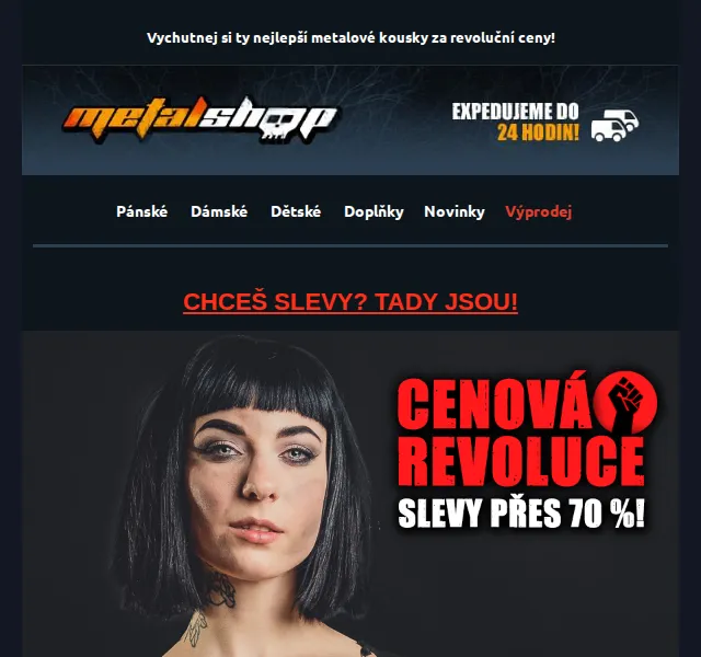 METALSHOP: Slevy přes 70 % na Killstar a Megadeth – červen 2026 | Nuslet.cz