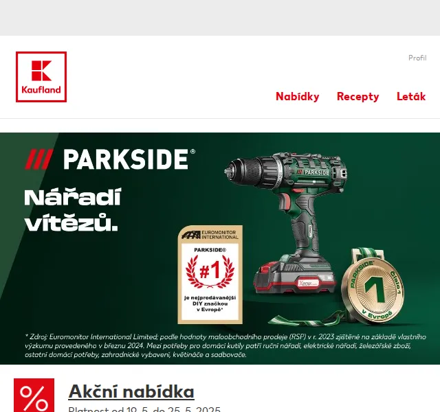Kaufland: Parkside akce – červenec 2026 | Nuslet.cz