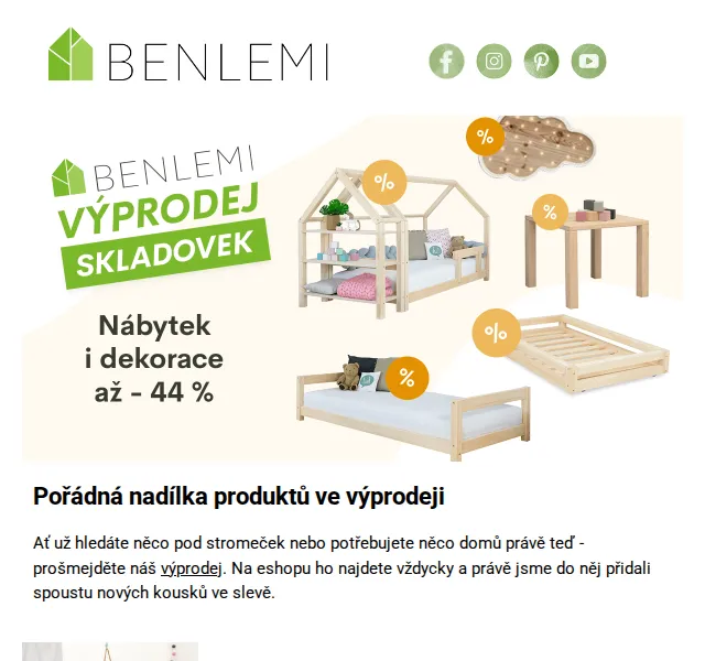 Benlemi Michal z rodiny: Výprodej se slevami až 45 % – červen 2026 | Nuslet.cz