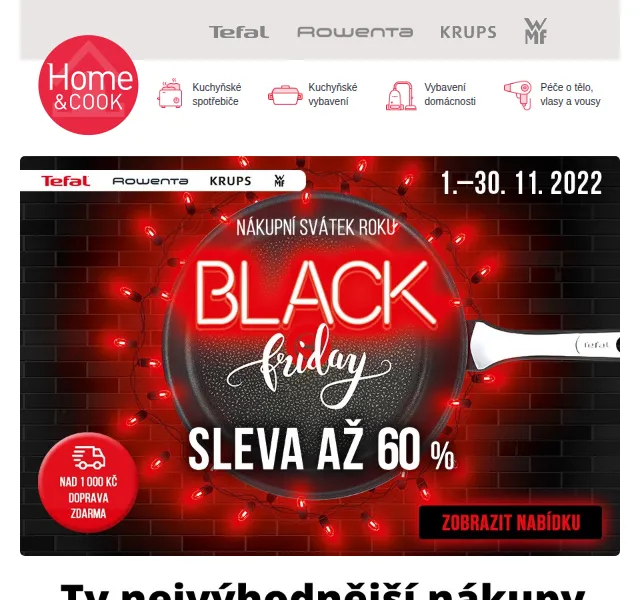 Home & Cook: Black Friday až -61 % na Tefal – červen 2026 | Nuslet.cz