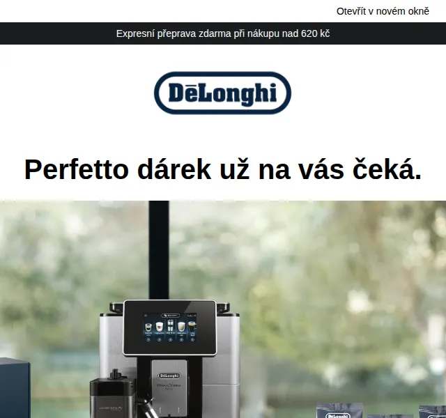 De'Longhi: Kávovar + sada Perfetto zdarma – červen 2026 | Nuslet.cz
