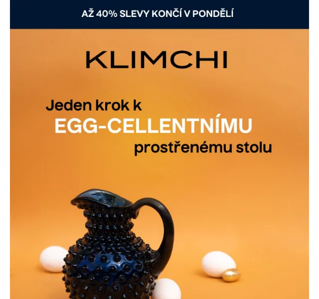 KLIMCHI: Ručně foukané sklo – 40% sleva na Velikonoce – červen 2026 | Nuslet.cz