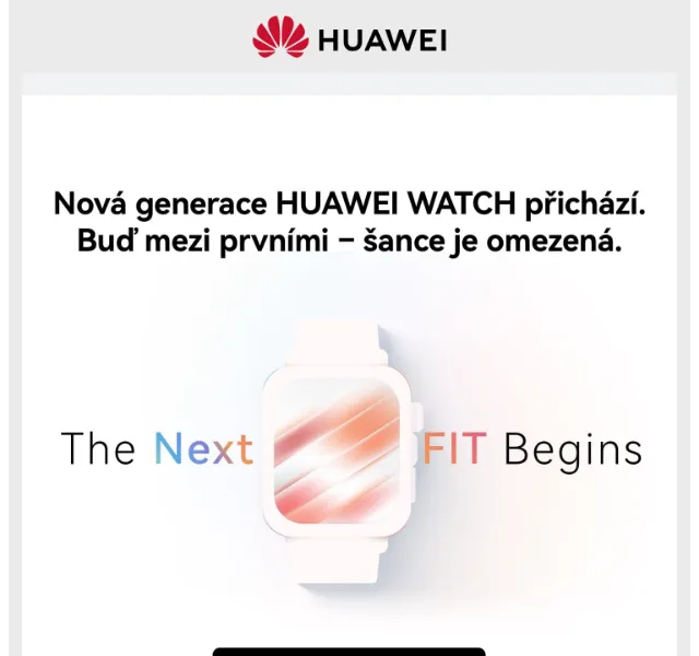 HUAWEI WATCH FIT nová generace - exkluzivní kupon