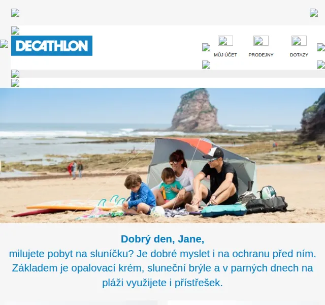 DECATHLON: Opalovací krémy a sluneční brýle od 199 Kč – červen 2026 | Nuslet.cz