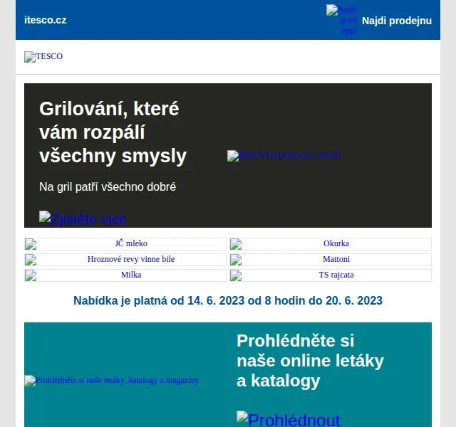 Tesco: Grilovací sezóna se slevami až 50 % – červenec 2026 | Nuslet.cz