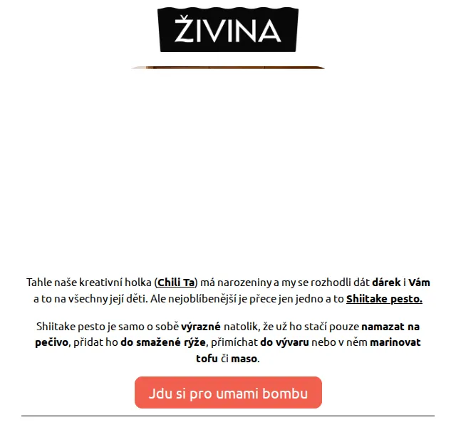 Živina: 10% sleva na Shiitake pesto a další Chili Ta produkty – červen 2026 | Nuslet.cz