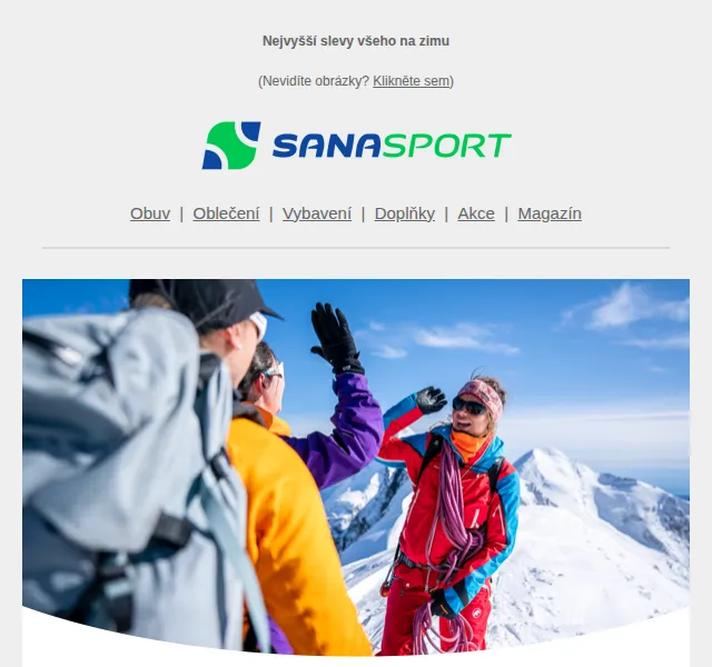 Sanasport: Totální výprodej zimního vybavení – červen 2026 | Nuslet.cz