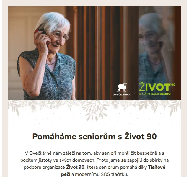 Ovečkárna: Pomoc seniorům s Život 90 – červenec 2026 | Nuslet.cz