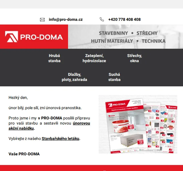 Pro-doma: Únorové akční nabídky Stavebnin – červen 2026 | Nuslet.cz