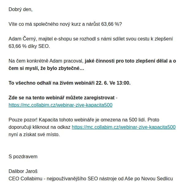 Collabim: webinář o SEO a kurzu – červenec 2026 | Nuslet.cz