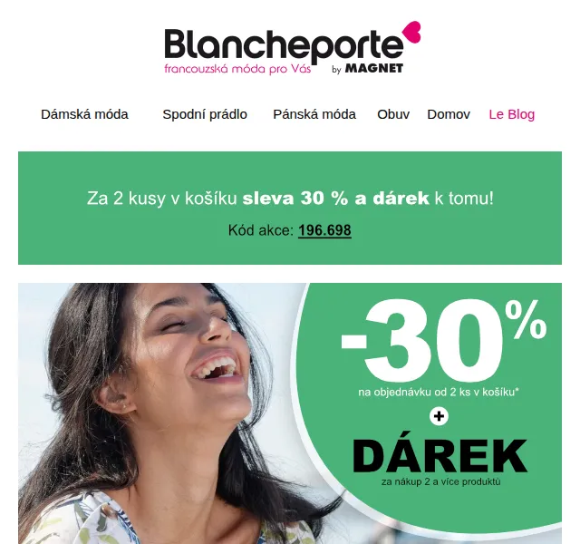 Blancheporte: Sleva 30 % na letní oblečení – červenec 2026 | Nuslet.cz