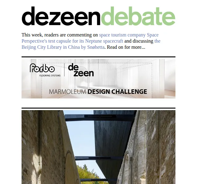 Dezeen Daily: Architektura a design – červen 2026 | Nuslet.cz