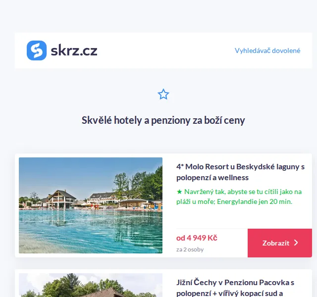 Vánoce na Skrz: Beskydská laguna, glamping – červenec 2026 | Nuslet.cz