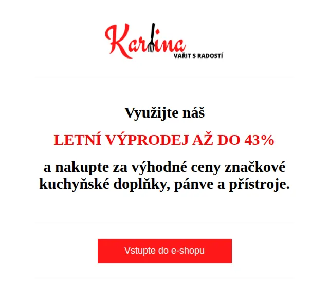 Karlina CZ: Letní výprodej a slevy až 43 % – červen 2026 | Nuslet.cz