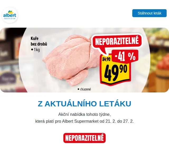 Albert: Pribináček 19,30 Kč, Figaro piškoty 21,90 Kč – únor 2026 | Nuslet.cz