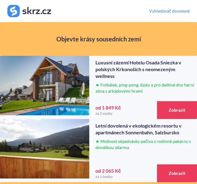 Vánoce na Skrz: Dovolená v Polsku, Slovensku a Rakousku od 1 849 Kč – červen 2026 | Nuslet.cz