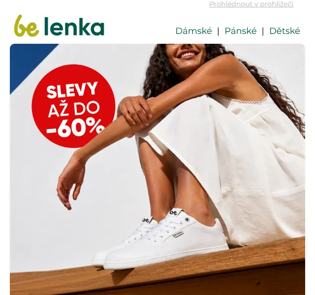 Be Lenka: Letní výprodej až 60 % – srpen 2026