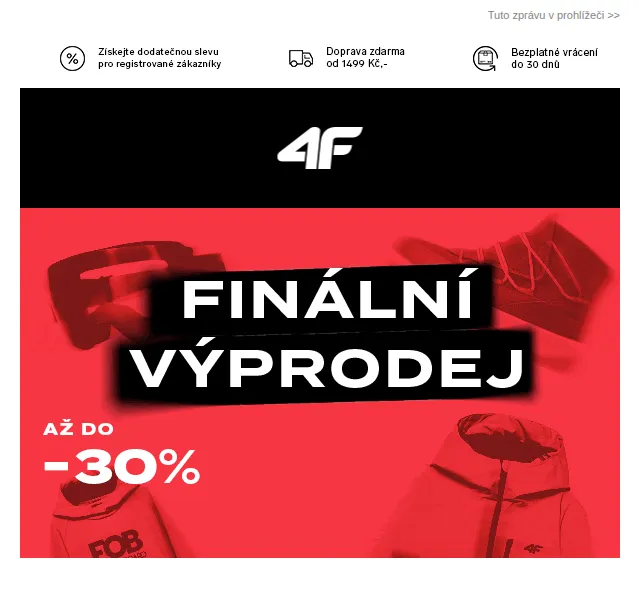 4Fstore: Finální výprodej – červenec 2026 | Nuslet.cz