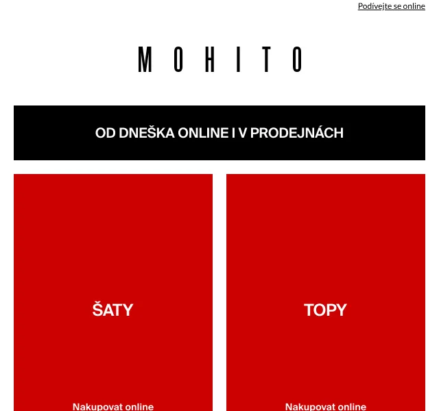MOHITO: Výprodej léto – iunie 2026 | Nuslet.cz