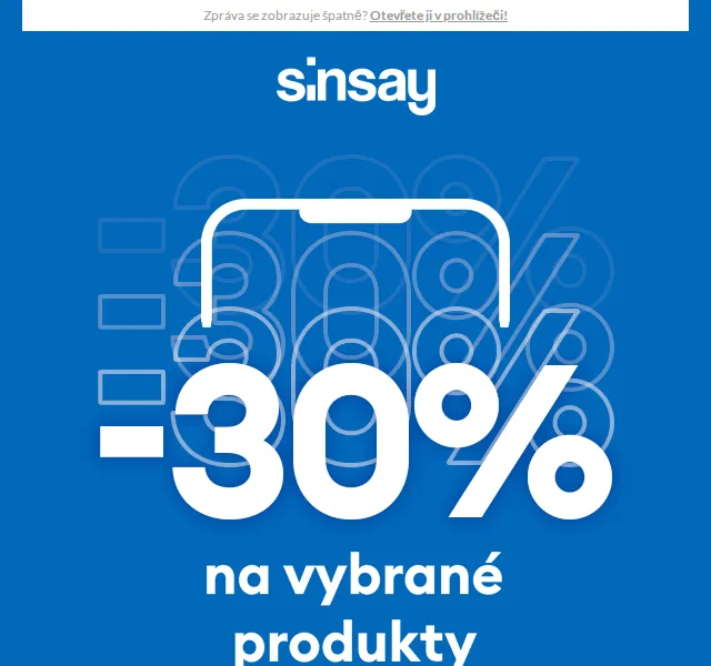 Sinsay: sleva -30 % na vybrané produkty – červenec 2026 | Nuslet.cz