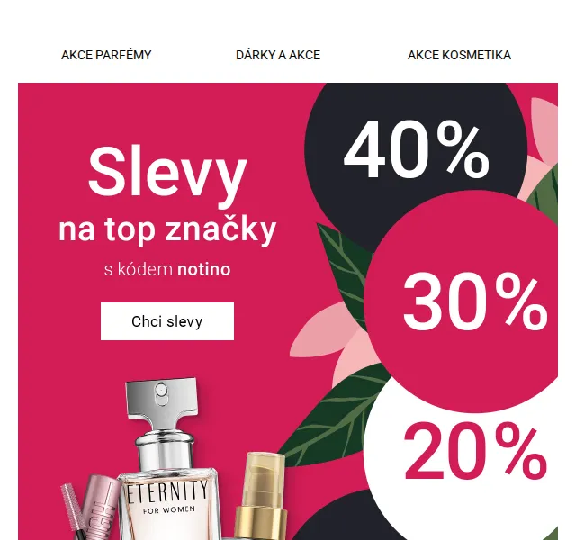 Notino: Až 40% sleva na TOP značky – červen 2026 | Nuslet.cz