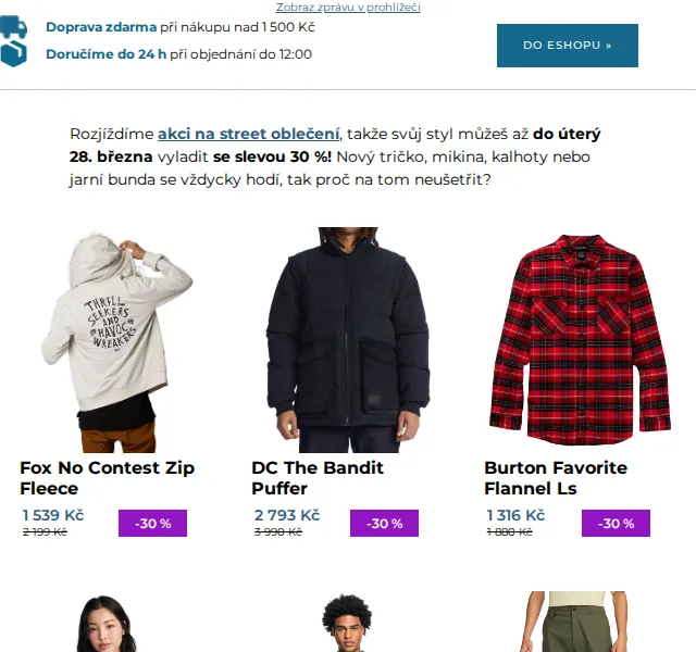 SNOWBOARD ZEZULA: Streetwear sleva 30 % + batohy – červen 2026 | Nuslet.cz