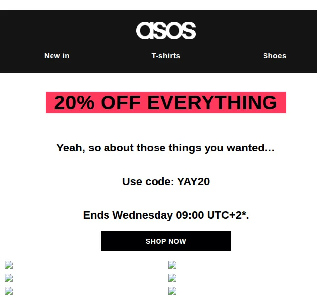 ASOS Sale: 20% sleva na vše – červenec 2026 | Nuslet.cz