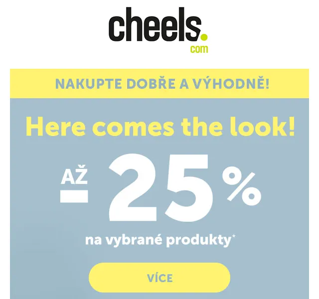 Cheels.com: Sleva až 25 % na boty, oblečení a doplňky – červen 2026 | Nuslet.cz