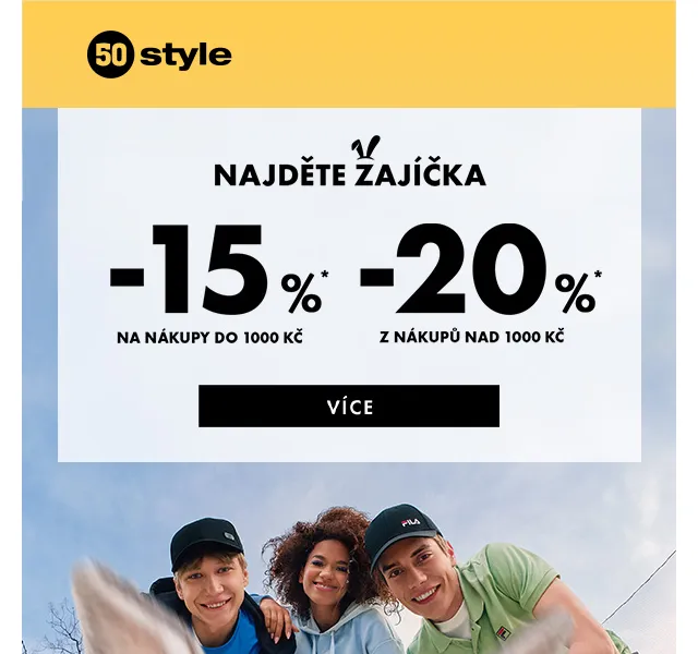 50style: Až –20 % na nákupy – červen 2026 | Nuslet.cz