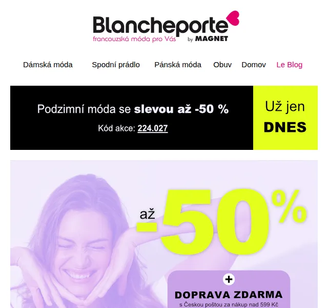 Blancheporte: Až -50 % na podzimní módu – září 2024 | Nuslet.cz
