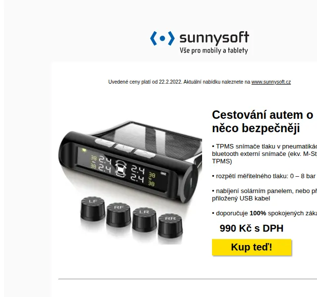 Sunnysoft: Auto doplňky se slevou až 2390 Kč – červen 2026 | Nuslet.cz