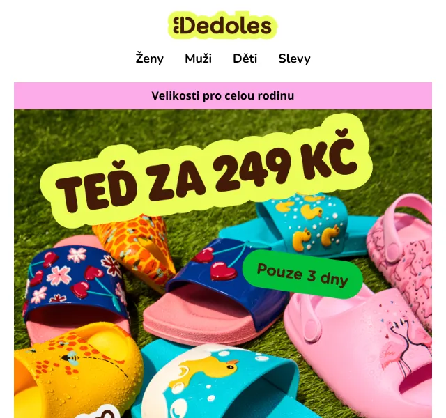 Dedoles: Pantofle za 249 Kč – Červen 2026 | Nuslet.cz