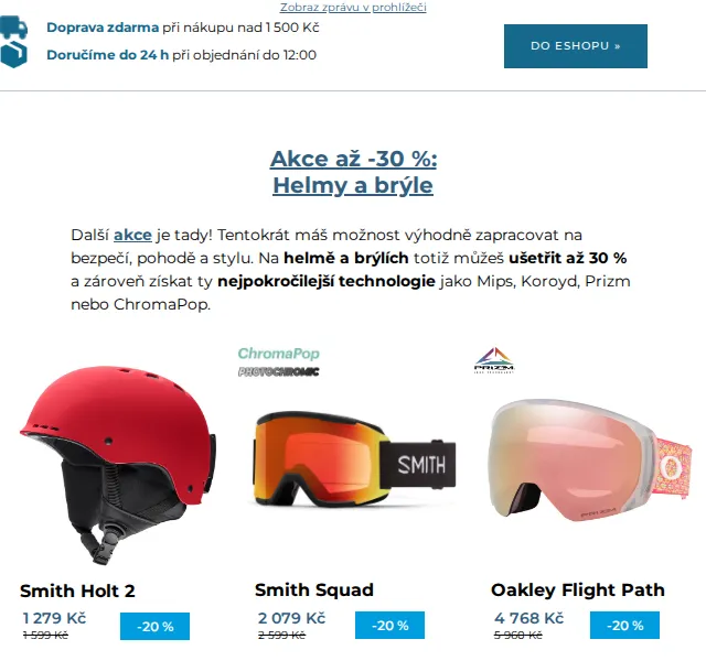 SNOWBOARD ZEZULA: Sleva až 30 % na helmy a brýle – červen 2026 | Nuslet.cz