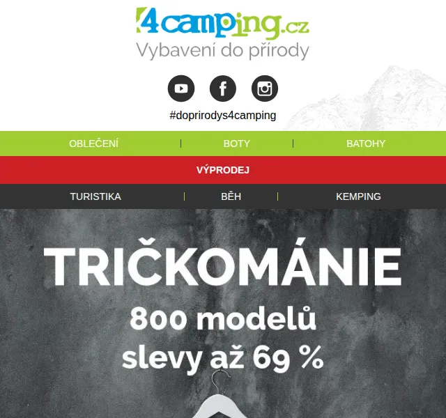 4camping: Letní výprodej triček a košil – červen 2026 | Nuslet.cz
