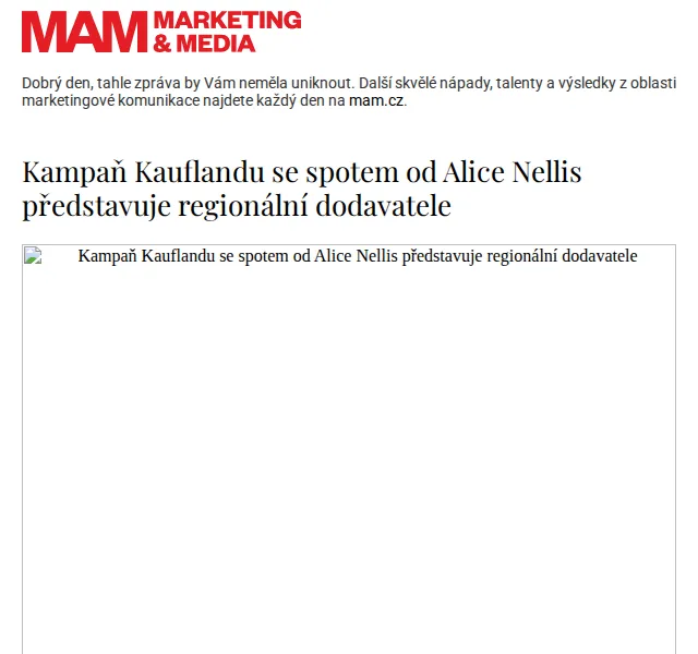 Marketing & Media: kampaň Kauflandu s regionálními dodavateli – červen 2026 | Nuslet.cz