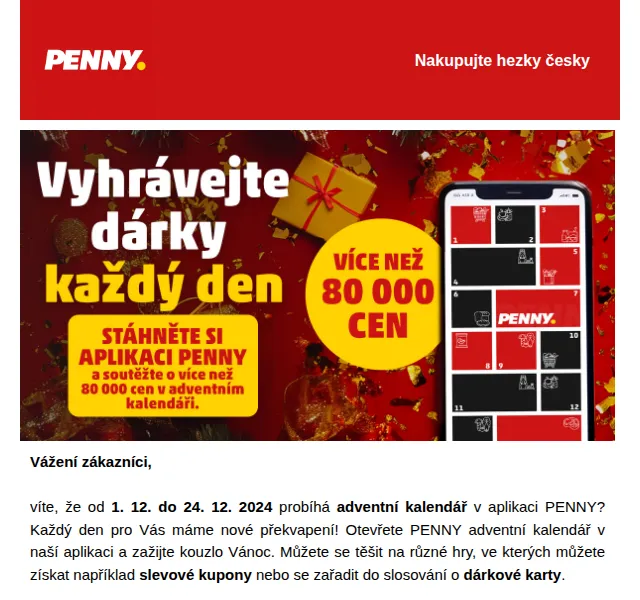 Penny: Adventní kalendář plný překvapení – červenec 2026 | Nuslet.cz