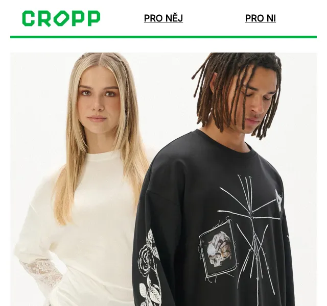 Cropp: Trička s krajkou a flitry – srpen 2026