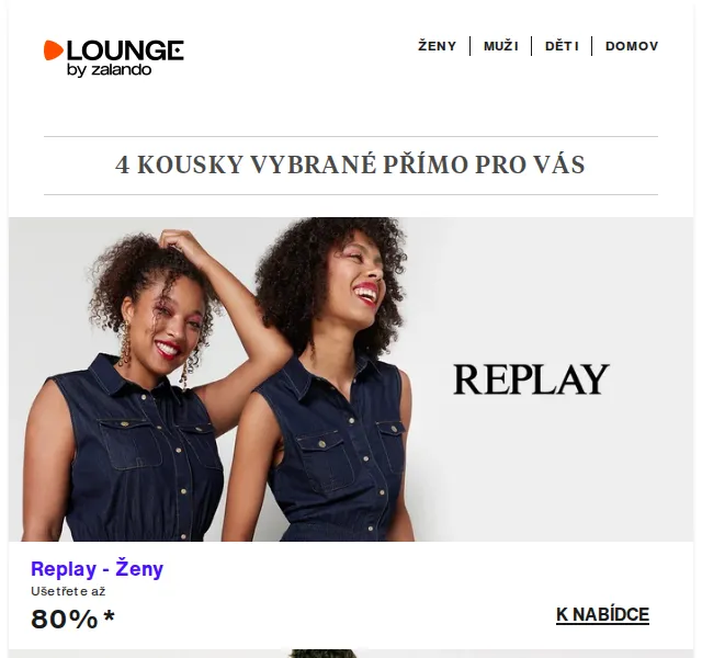 Lounge by Zalando: Replay, Pinko a ODLO až 80 % – červen 2026 | Nuslet.cz