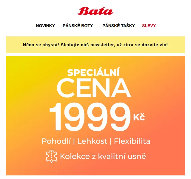Baťa: Jarní kolekce za 1 999 Kč – červen 2026 | Nuslet.cz