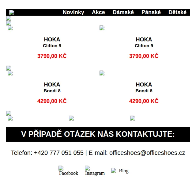 Office Shoes: HOKA Clifton 9 a Bondi 8 od 3790 Kč – červen 2026 | Nuslet.cz