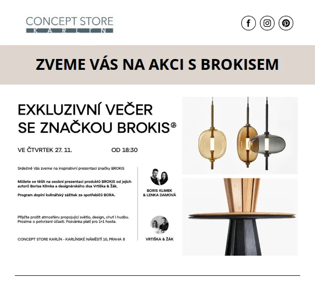 Karolína z cskarlin.cz: Exkluzivní večer s Brokisem – červen 2026 | Nuslet.cz